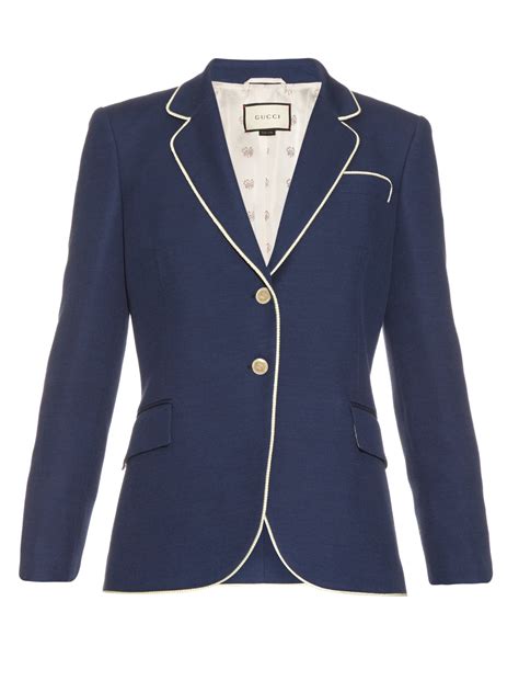 fake gucci blazer|gucci fitted silk blazer women.